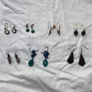 Set of earrings. Seven pairs.